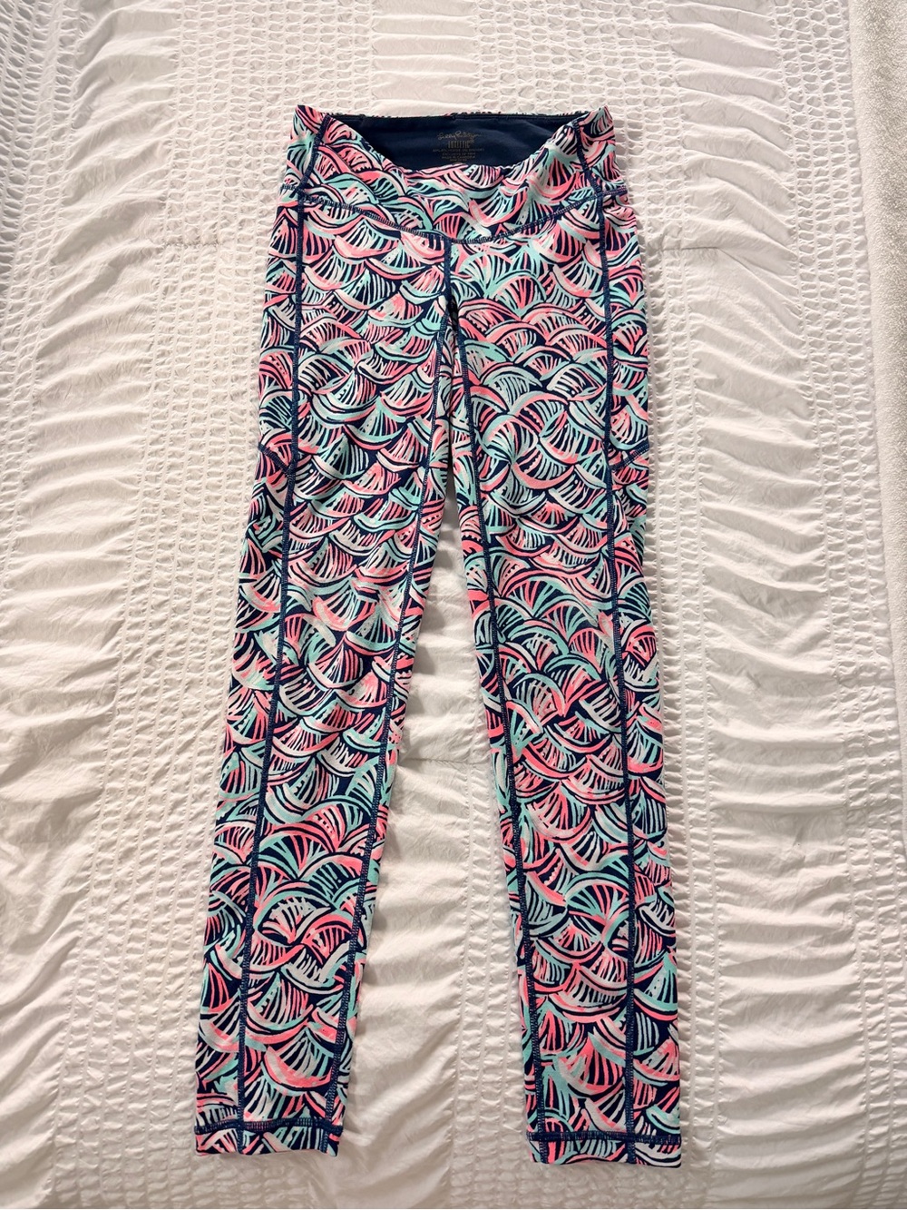 Lilly Pulitzer Pink, Teal & Navy Patterned Leggings